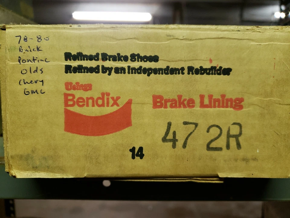 REMANUFACTURED BENDIX R472 REAR Brake Shoes 78-80 CHEVY/OLDS/BUICK/PONTIAC/GMC - Imagem 1 de 4