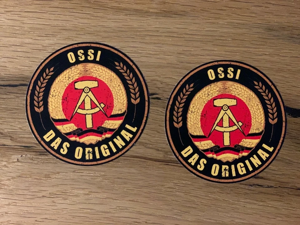 2x DDR Aufkleber Auto Ossi Oldtimer Moped VEB für Simson Schwalbe Trabbi usw 872