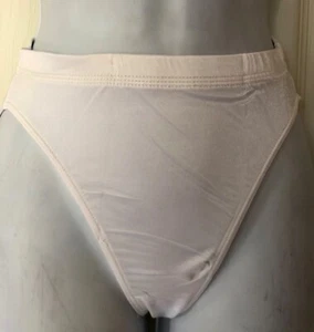 GK HIGH RISE HIGH CUT ADULT X-SMALL GYM DANCE CHEER BRIEFS #1411 WHITE AXS NWT! - Picture 1 of 7