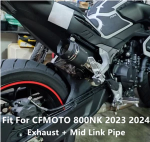 Modified Exhaust Middle Link Pipe Tail Pipe Muffler Fit For CF-moto 800NK 23-24 - Picture 1 of 6