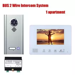 7" Screen Apartment Units Villa Wired Video Door Phone Visual Intercom Doorbell - Picture 1 of 16