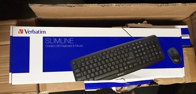 Lot 5 - Verbatim Slim USB Keyboard & Mouse (Wired) (99202)(1702-494) - Image 1 of 4