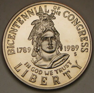USA 1/2 Dollar 1989 S Proof - 200th Anniversary of Congress - 3556 * - Picture 1 of 2