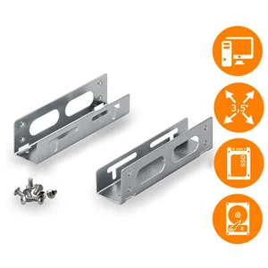 Rahmen Einbaurahmen Set von 5,25" HDD/SSD Schacht auf 3,5" Festplatte Schrauben - Afbeelding 1 van 5