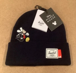 NWT Herschel Disney Mickey Mouse Elmer Beanie Hat Adult Navy One Size - Picture 1 of 1
