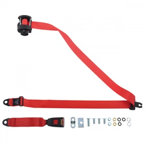 Rear Automatic Seat Belt For Lancia Appia Series 2 Saloon 1956-1963 Red - Picture 1 of 8