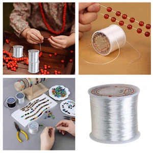 Cuerda elástica de cristal elástico para hacer joyas pulsera hilo de rebordear - Imagen 1 de 7