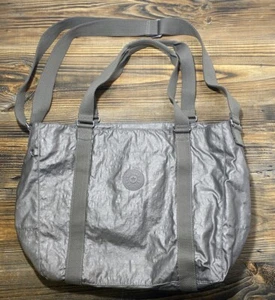 KIPLING BEUTELTASCHE SILBER METALLIC ADARA MEDIUM KIB2U1 Schultergurt 11,5”x 18” - Bild 1 von 24