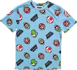 New Men's Nintendo Super Mario Bros. Luigi Mario Yoshi Toad Vintage T-Shirt Tee