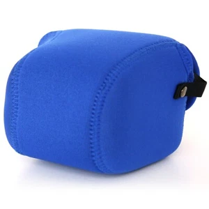 Matin NEOPRENE Case Soft Pouch Bag Blue for SONY NEX-F3/F3K up to 55mm Lens - Picture 1 of 3