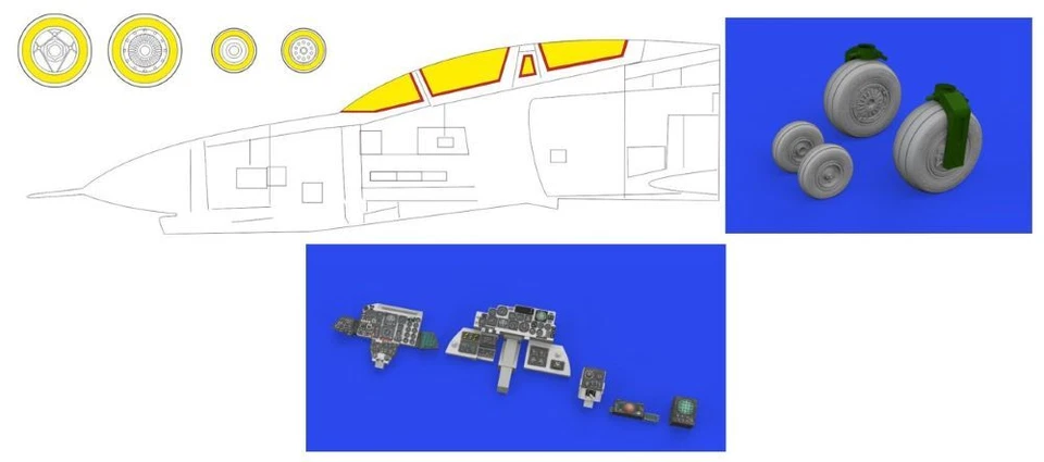 Eduard 644232 1/48 Avion F4E Lookplus pour Mgk (Masque,Photo-Etch & Résine) - Photo 1/1