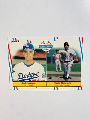 1988 FLEER #650 SAVAGE/SIMMONS ROOKIE NM-MT MLB BASEBALL CARD - Image 1 of 2