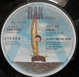 Heavy Metal Kids ORIG OZ A-Label Promo 45 She's no angel EX '76 Glam Rock - Picture 1 of 1