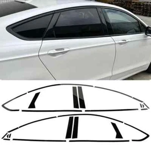Chrome Delete Blackout Overlay For Ford Fusion 2013-2020 Window Trim - Picture 1 of 23