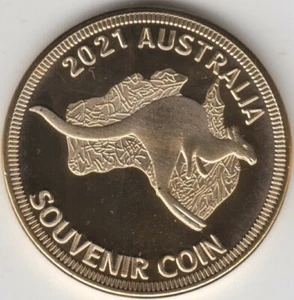 Token 2021 Back o' Bourke NSW Australia showing 30mm Kangaroo & Exhibition back  - Imagen 1 de 2