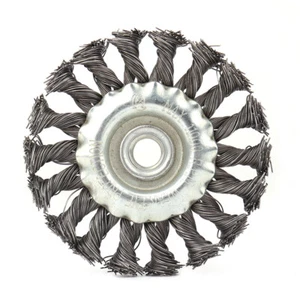 4" Twist Knot Flat Wire Wheel Brush Rust Cleaning Rotary Tool for Angle Grinder - Picture 1 of 7