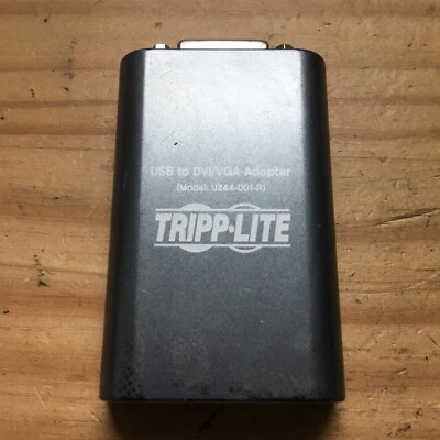 Tripp- Lite USB to DVI/VGA Adapter Model U244-001-R , Gray  Size 3.5"L x 2.25"W - Image 1 of 4