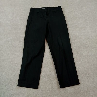 Trina Turk Pants Womens Size 6 Black Chino Flat Front Straight Leg Stretch Wool - Image 1 of 4