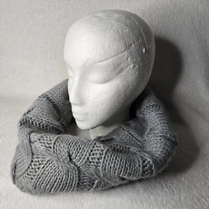 L.L. Sciarpa infinito Bean grigio neutro a maglia con cavi OSFA - Foto 1 di 5