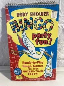 Vintage 1958 Baby Shower Bingo Stork Party Game Mother to be Book Unused - Picture 1 of 9