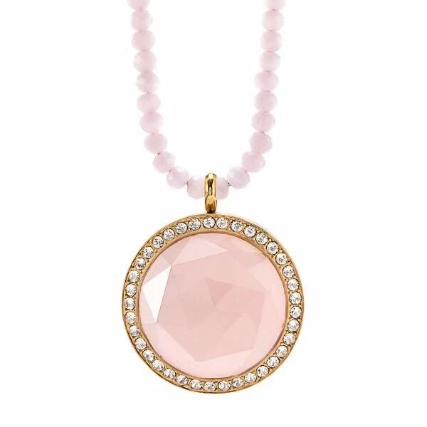 ORIGAMI BÚHO BONITO EN ROSA ANFITRIONA EXCLUSIVO ABRIL 2018 MEDALLÓN DORADO CADENA CON CUENTAS Foto 1 de 2