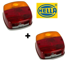 2x HELLA Universal Rear light lamp for car bus tractor truck P21W/R10W 12/24V - Picture 1 of 8