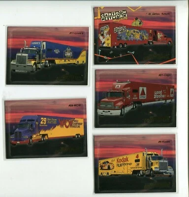 1996 MAXX COLLECTOR SERIES DRIVER SEMI CARD SET 5 DIFFERENT - Image 1 of 2