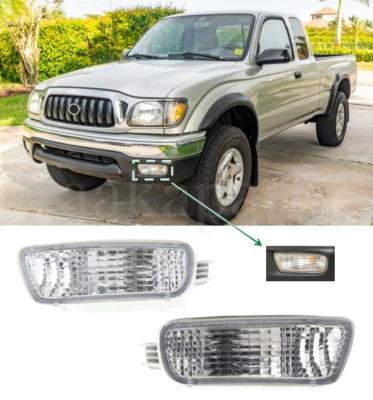 Juego de luces de señalización para Toyota Tacoma 2001 2002 2003 2004 conductor + pasajero parachoques Foto 1 de 4