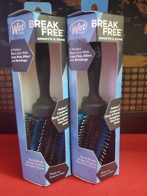 2 Wet Brush Break Free Smooth & Shine Round Brush For Thick to Coarse Hair Blue - Image 1 of 4
