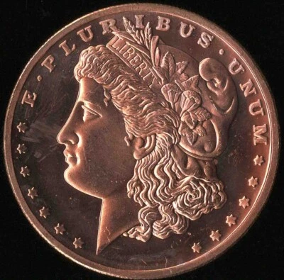 MORGAN Copper Silver Dollar - United States - USA - 100% Percent 1 oz. Ounce a - Image 1 of 2