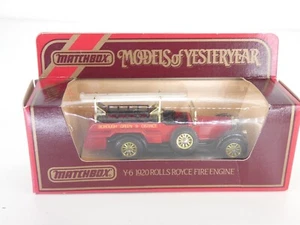 Matchbox Rolls Royce Fire Engine 1920 Y6 Box Model Toy Car Collectable Vintage - Picture 1 of 11