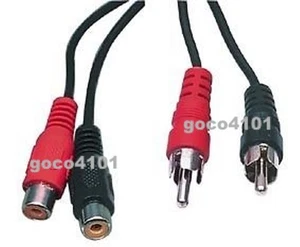 2RCA PLUG TO 2RCA SOCKET AUDIO CABLE LEAD 1.5Metres RCA CABLE LEAD NEW - Picture 1 of 1