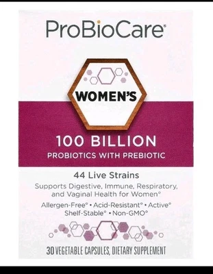 Women's Probiotics With Prebiotic, 100 Billion, 30 Veg Caps SEE PICTURES  - Image 1 of 3