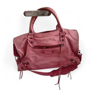 Bolso de Mano Balenciaga City Bolso de Hombro de Cuero Rosa 2 Vías 38cm x 25cm - Imagen 1 de 10