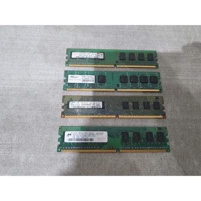 Lot of 4 Various Brands 1GB DDR2 SDRAM Memory Module PC2-5300U 667Mhz 240-Pin - Image 1 of 4