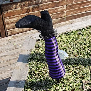 2 PIEZAS Halloween Piernas de Bruja Malvada Accesorios Exterior Tierra Mago Bruja Pies Estacas EE. UU. - Imagen 1 de 16