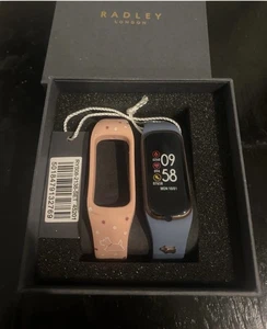 S8 RADLEY LONDON Double Strap Blue and Orange Multicoloured Silicone Strap - Picture 1 of 4