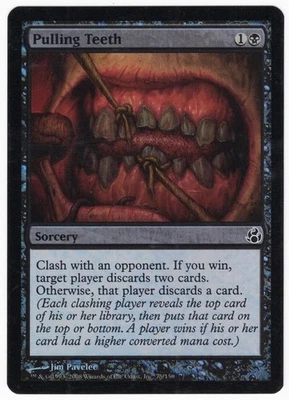 Pulling Teeth 2008 Morningtide FOIL Black Common Sorcery MTG SP - NM AZ1 - Image 1 of 2