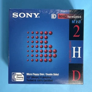 Box of 10 Sony 3.5" Floppy Disks 1.4MB Apple Macintosh Formatted 10MFD-2HDCFM - Afbeelding 1 van 4