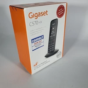 NOWY Gigaset C570HX Telefon bezprzewodowy Dodatkowa słuchawka rozszerzająca Czarny - Zdjęcie 1 z 8