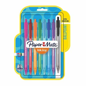 New! Paper Mate InkJoy Retractable Ballpoint Pens, 1.0 Medium Point, 8 Assorted - Picture 1 of 3