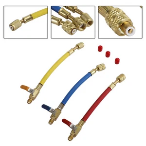 3Pcs R410A Charging Hose With Ball Valves For Refrigeration Air Condition HVAC - Picture 1 of 10