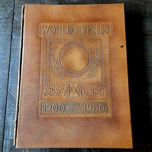 WORLD EVENTS 1900 to 1950 Vintage Hardcover History Book - copywright 1950 - Picture 1 of 14
