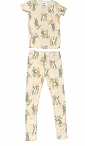 Carter's 2 Piece Pink Bunny Rabbit Carrot Pajama Set Snug Easter Girls Size 7 - Picture 1 of 18