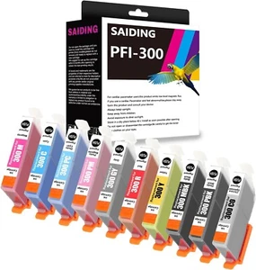 Cartouche d'encre compatible Canon imagePROGRAF PRO-300 PFI-300 PFI300 - 10 couleurs - Photo 1/5