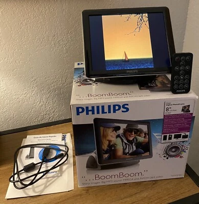 Philips SPF4080P/G7 8-Inch BoomBoom PhotoFrame and Gadget Hub See Video Working - Image 1 of 4