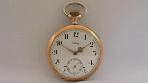 Orologio da tasca argento Funziona VIKING silver pocket watch Working A80 - Imagen 1 de 18