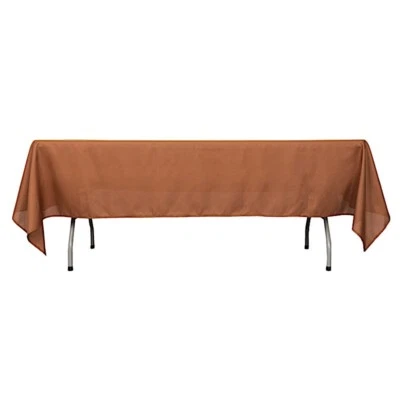6 pcs 60x102" Polyester Rectangular Tablecloths Party Wedding Table Linens SALE - Image 1 of 3