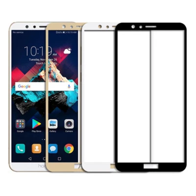 Full Covered Tempered Glass Screen Protector Film For Huawei Honor 7X Lot New - Image 1 of 4