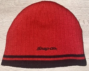 Snap On Tools Reversible Beanie Skull Cap Black Red Embroidered - Picture 1 of 11